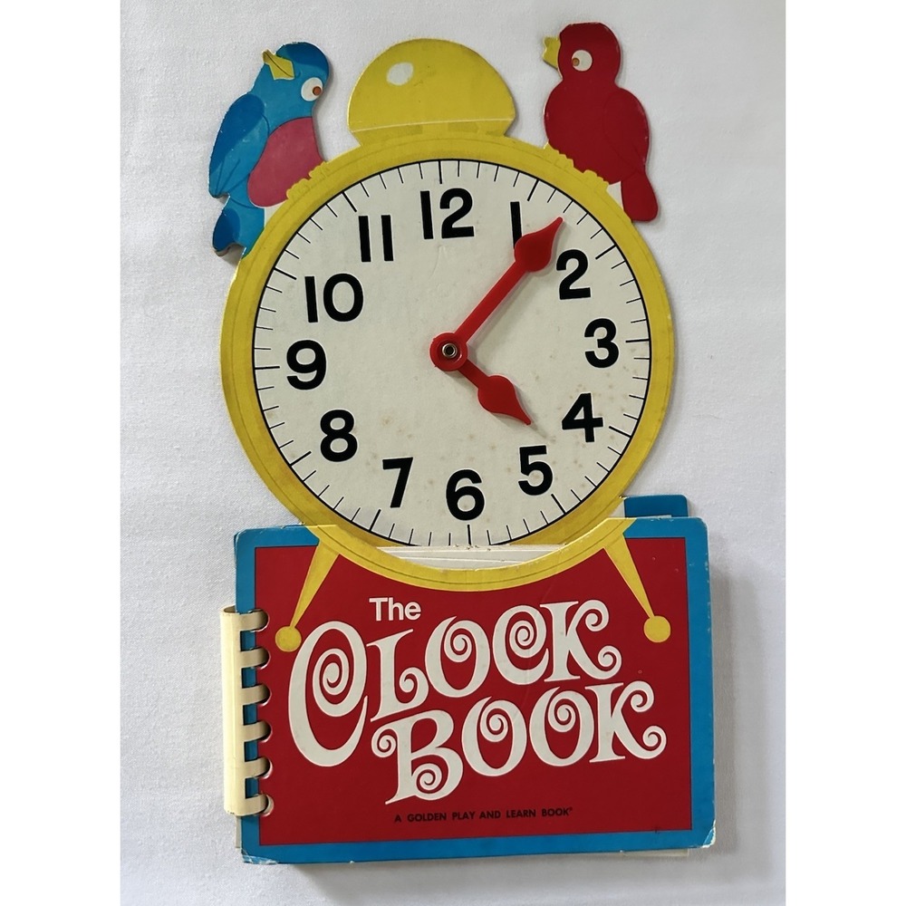 Vintage‎ The Clock Book A Golden Play And Learn Interactive Book Birds 1980
